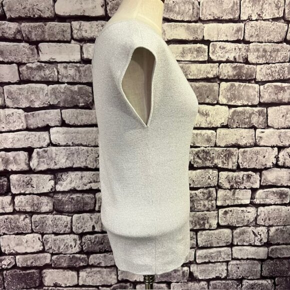 Talbots NWT Silver Sleeveless Blouse Size M - Picture 8 of 9